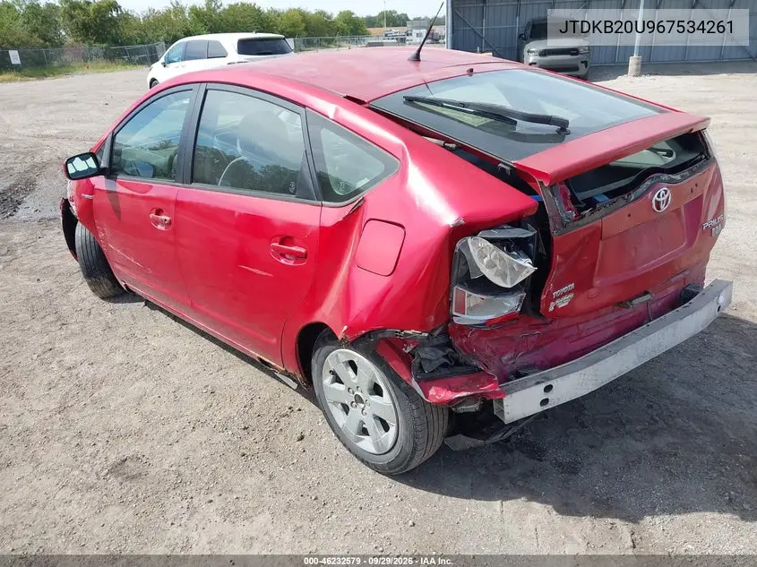 2006 TOYOTA PRIUS VIN JTDKB20U967534261 — фото 3
