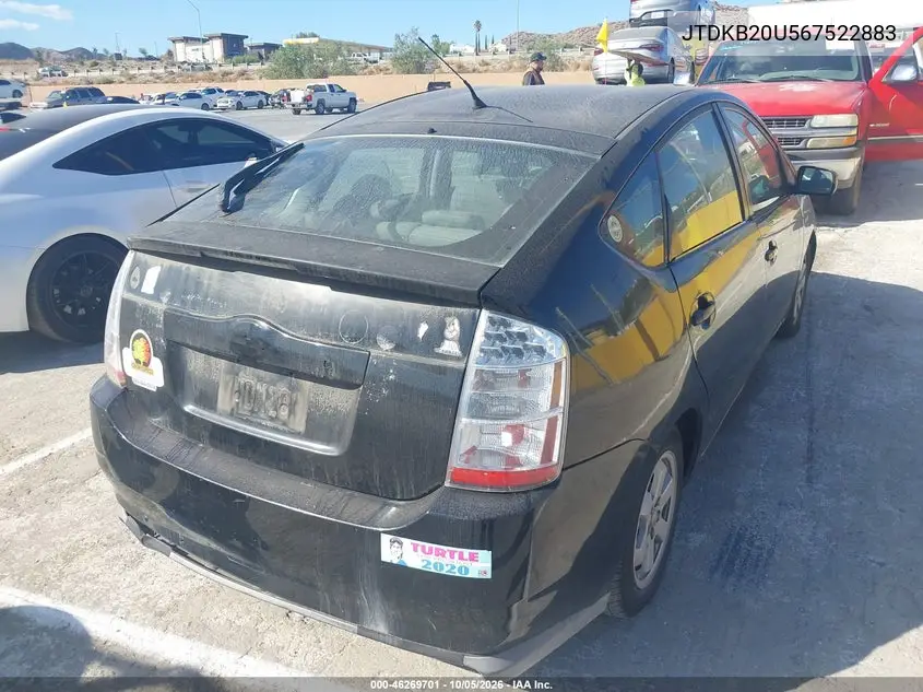 2006 TOYOTA PRIUS VIN JTDKB20U567522883 — фото 4