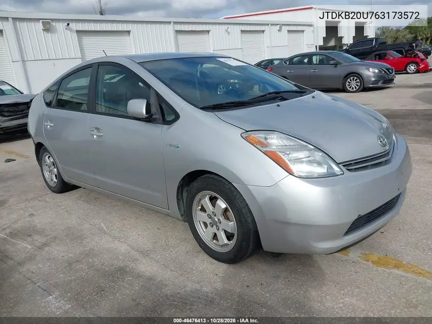 TOYOTA PRIUS 2006, VIN JTDKB20U763173572