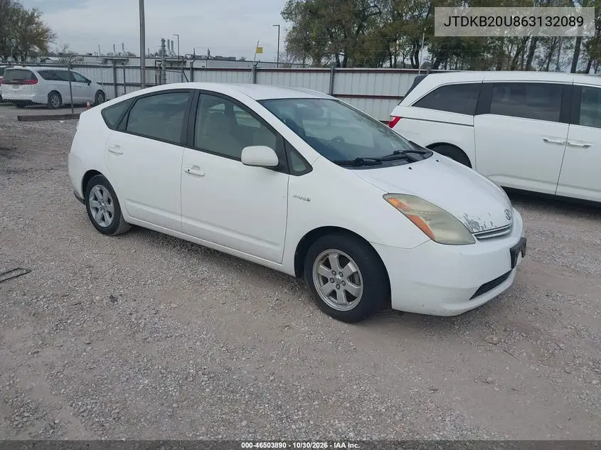 TOYOTA PRIUS 2006, VIN JTDKB20U863132089