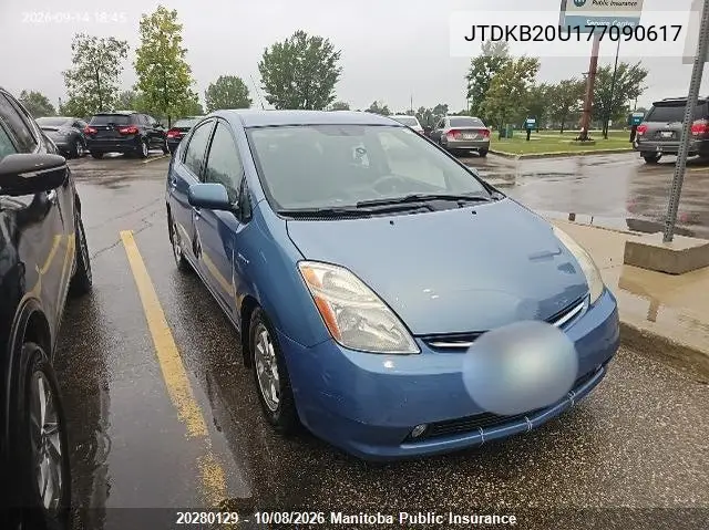 TOYOTA PRIUS 2007, VIN JTDKB20U177090617