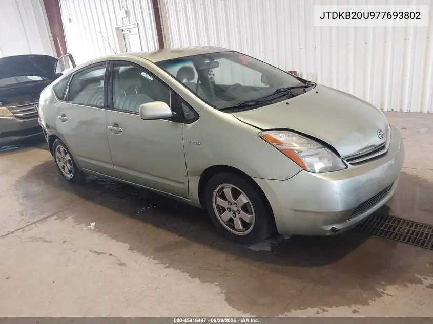 TOYOTA PRIUS 2007, VIN JTDKB20U977693802