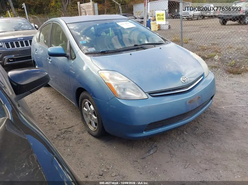 TOYOTA PRIUS 2007, VIN JTDKB20UX77636993
