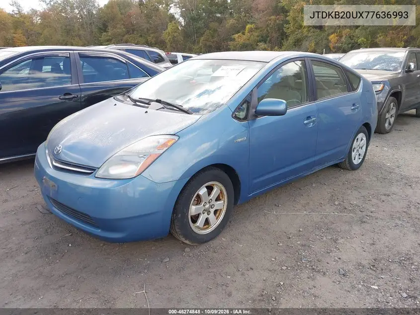 2007 TOYOTA PRIUS VIN JTDKB20UX77636993 — фото 2