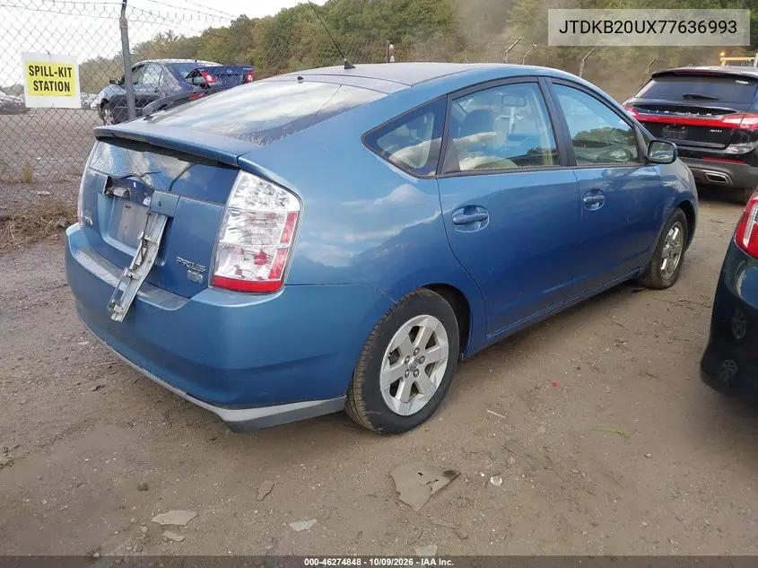2007 TOYOTA PRIUS VIN JTDKB20UX77636993 — фото 4