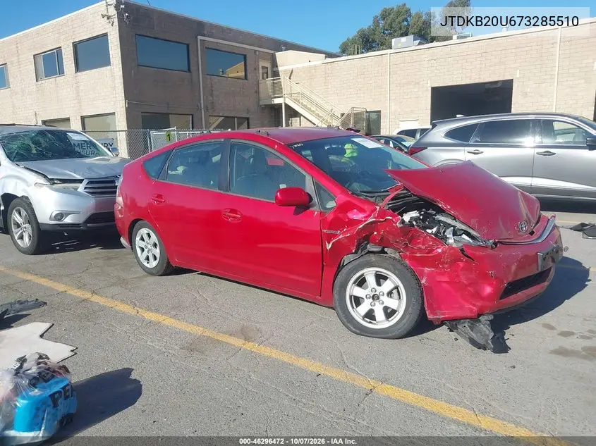 TOYOTA PRIUS 2007, VIN JTDKB20U673285510