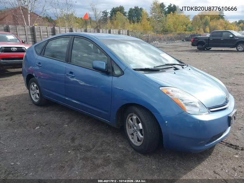 TOYOTA PRIUS 2007, VIN JTDKB20U877610666