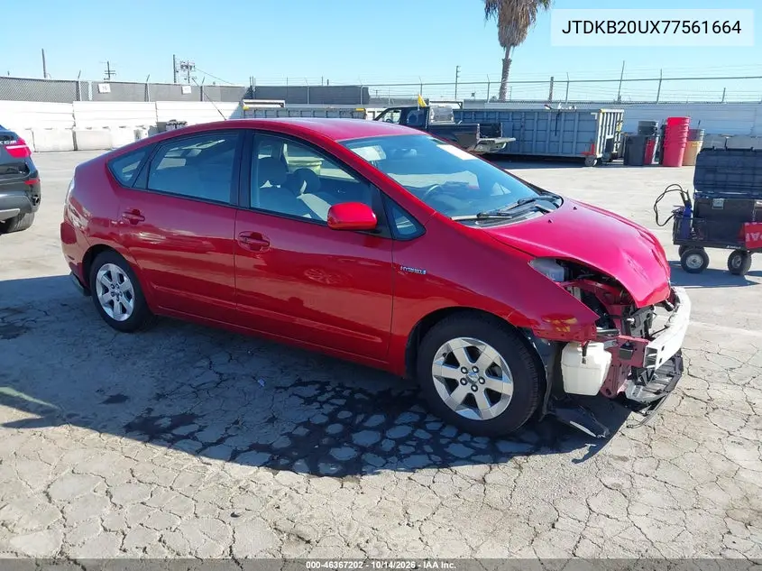 TOYOTA PRIUS 2007, VIN JTDKB20UX77561664