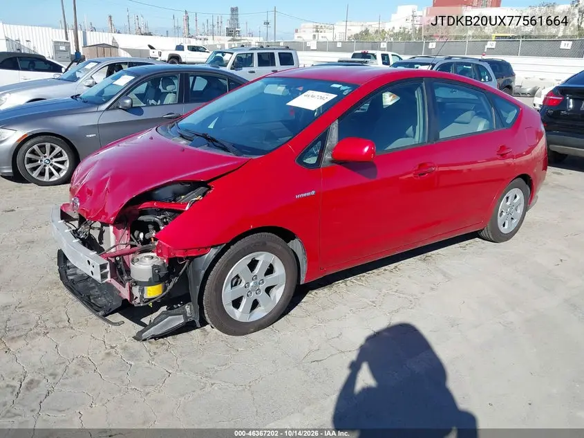 2007 TOYOTA PRIUS VIN JTDKB20UX77561664 — фото 2