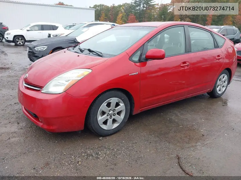 2007 TOYOTA PRIUS VIN JTDKB20U073274714 — фото 2