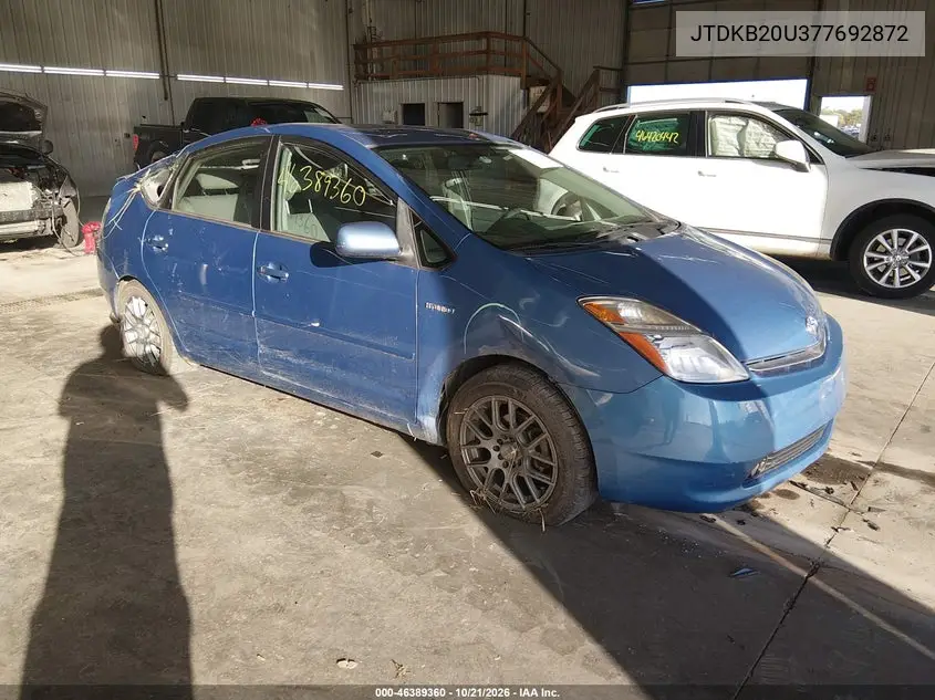 TOYOTA PRIUS 2007, VIN JTDKB20U377692872
