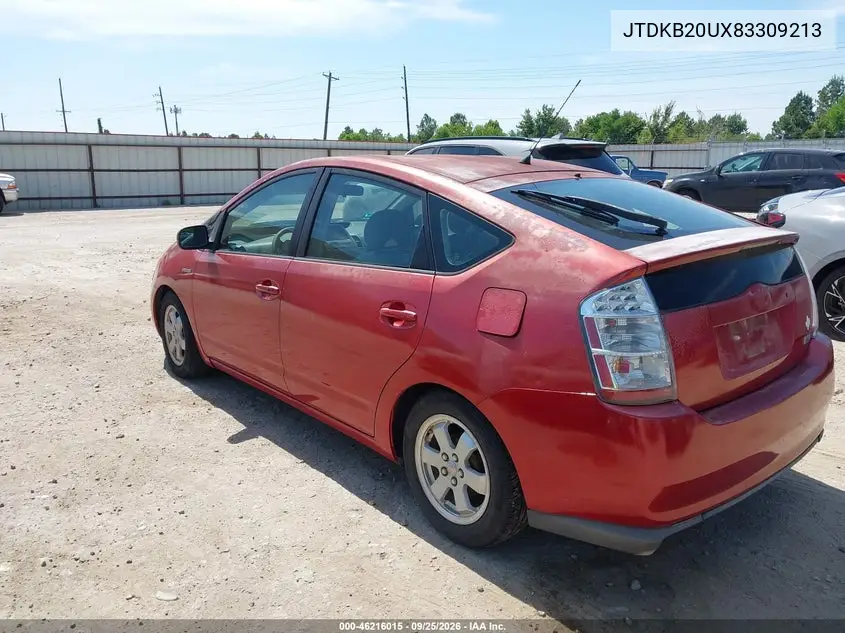 2008 TOYOTA PRIUS VIN JTDKB20UX83309213 — фото 3