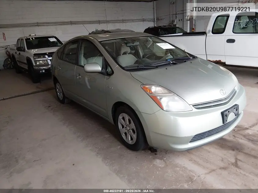 TOYOTA PRIUS 2008, VIN JTDKB20U987719221