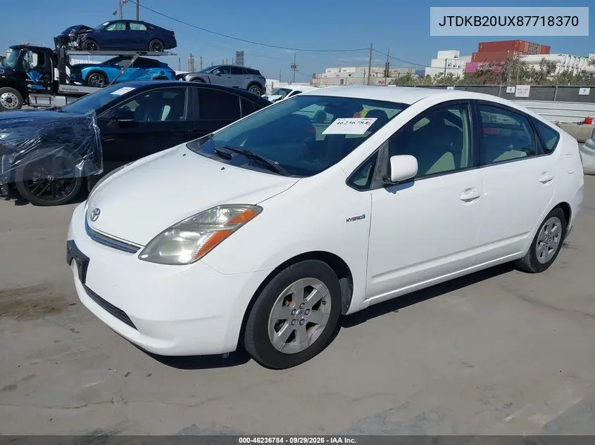 2008 TOYOTA PRIUS VIN JTDKB20UX87718370 — фото 2