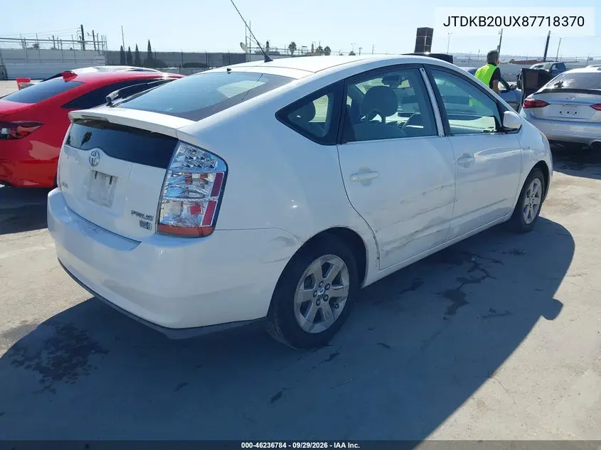 2008 TOYOTA PRIUS VIN JTDKB20UX87718370 — фото 4