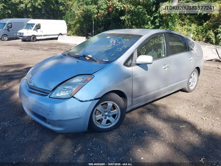 2008 TOYOTA PRIUS VIN JTDKB20U383377241 — фото 2