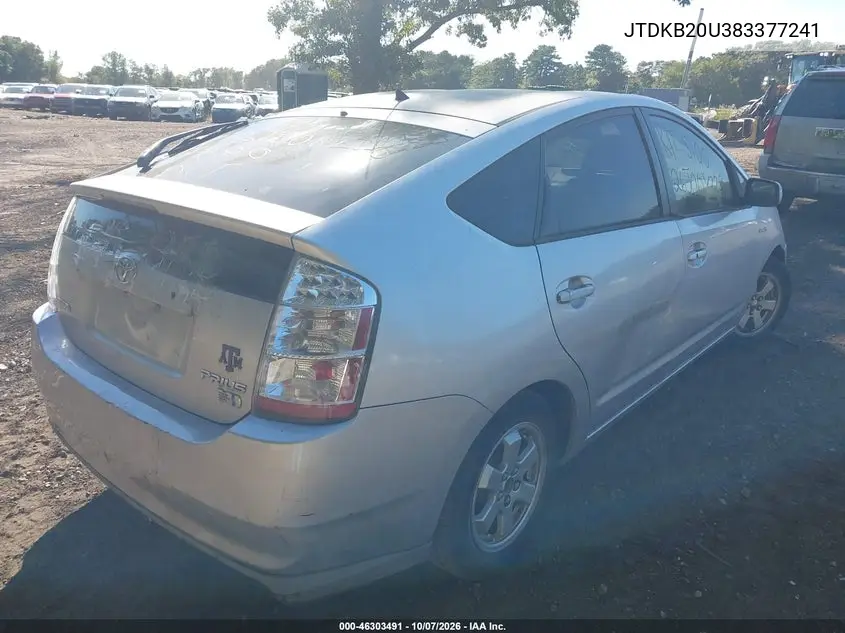 2008 TOYOTA PRIUS VIN JTDKB20U383377241 — фото 4