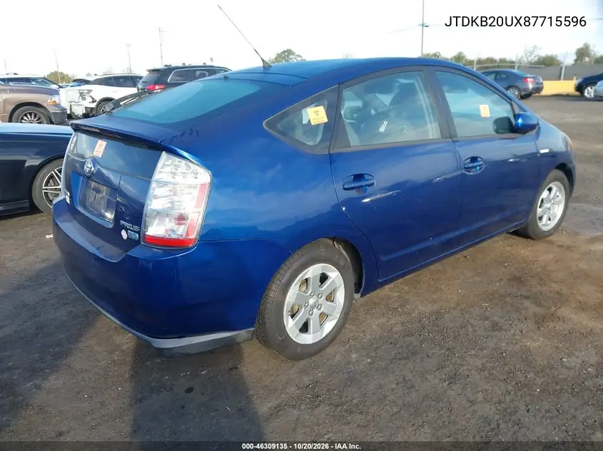2008 TOYOTA PRIUS VIN JTDKB20UX87715596 — фото 4