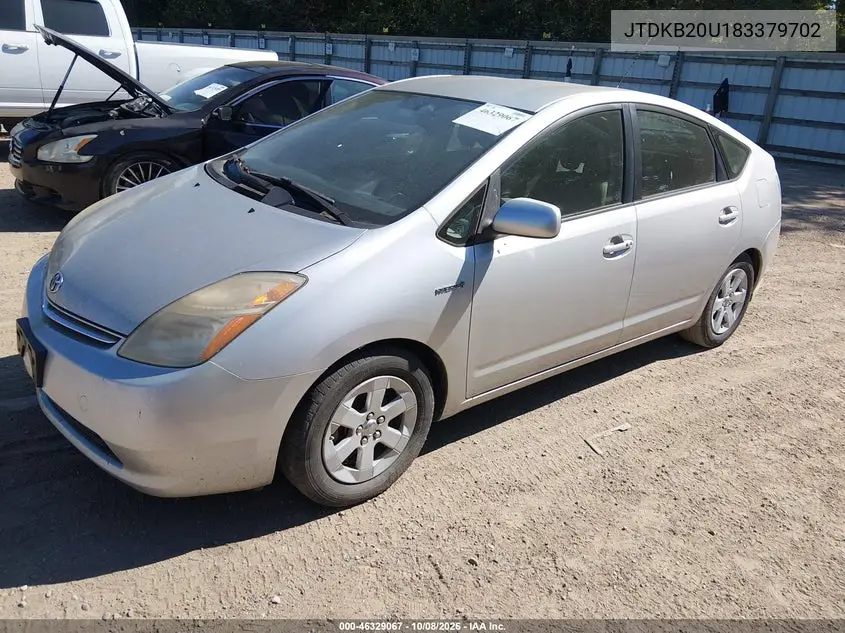 2008 TOYOTA PRIUS VIN JTDKB20U183379702 — фото 2