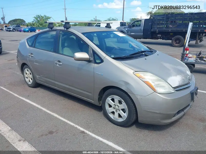 TOYOTA PRIUS 2008, VIN JTDKB20U883296543