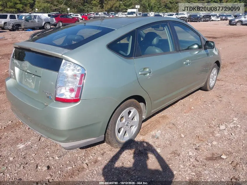 2008 TOYOTA PRIUS VIN JTDKB20U087729099 — фото 4