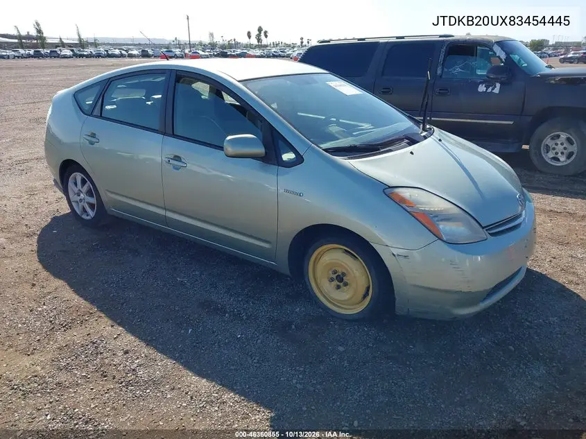 TOYOTA PRIUS 2008, VIN JTDKB20UX83454445