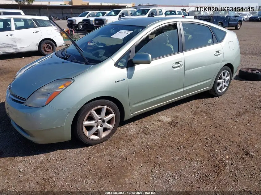 2008 TOYOTA PRIUS VIN JTDKB20UX83454445 — фото 2