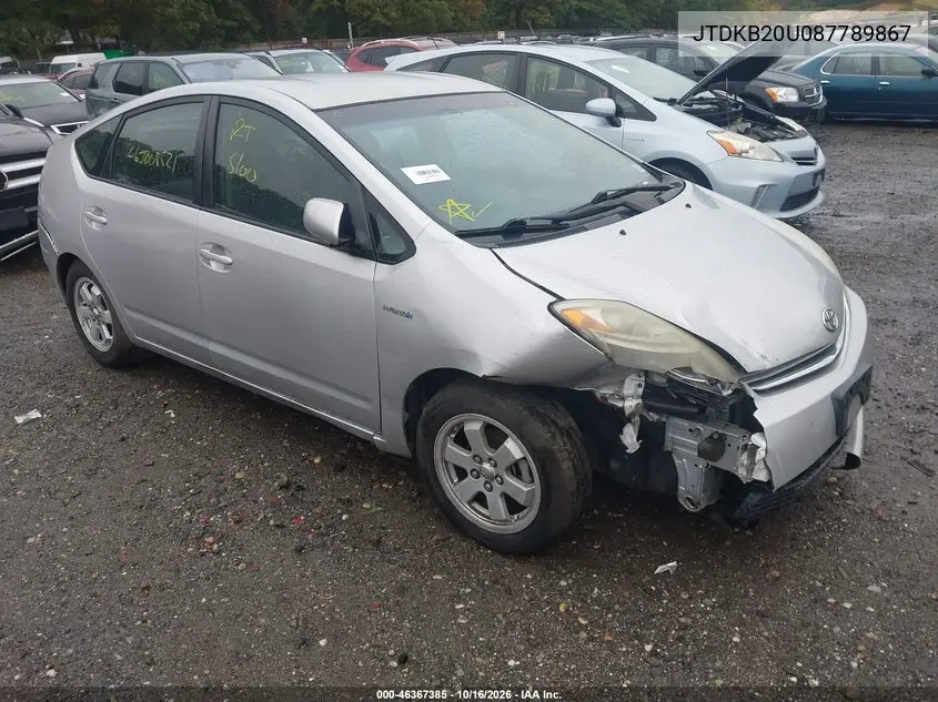TOYOTA PRIUS 2008, VIN JTDKB20U087789867