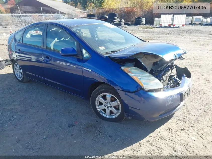 TOYOTA PRIUS 2008, VIN JTDKB20U587707406