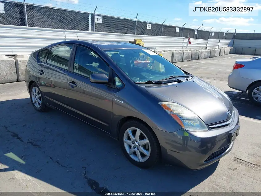 TOYOTA PRIUS 2008, VIN JTDKB20U583332897