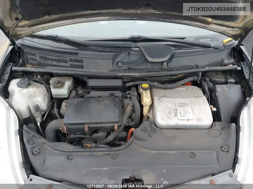 2009 TOYOTA PRIUS VIN JTDKB20U493468388 — фото 10