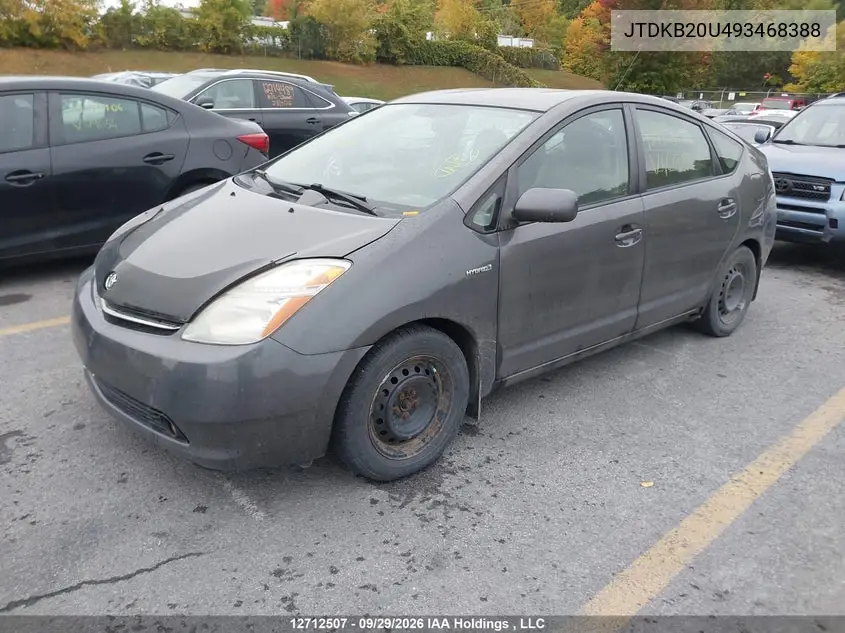 2009 TOYOTA PRIUS VIN JTDKB20U493468388 — фото 2
