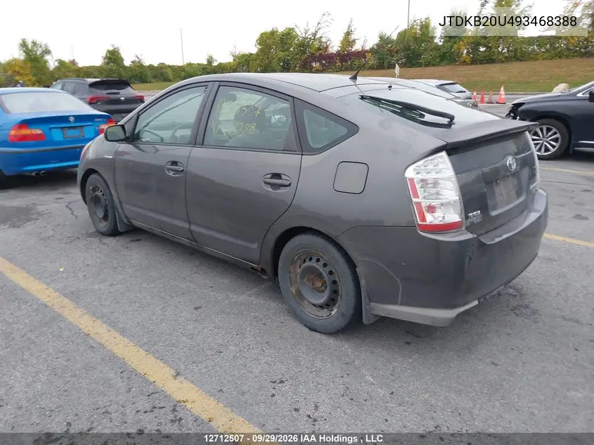2009 TOYOTA PRIUS VIN JTDKB20U493468388 — фото 3