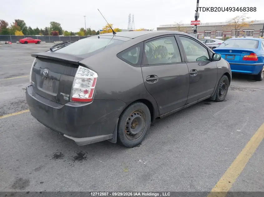2009 TOYOTA PRIUS VIN JTDKB20U493468388 — фото 4