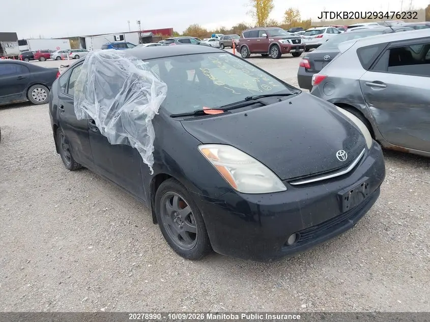 TOYOTA PRIUS 2009, VIN JTDKB20U293476232