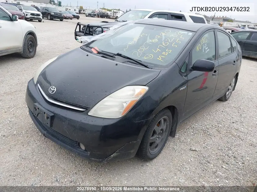 2009 TOYOTA PRIUS VIN JTDKB20U293476232 — фото 2