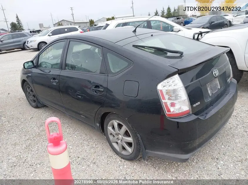 2009 TOYOTA PRIUS VIN JTDKB20U293476232 — фото 3