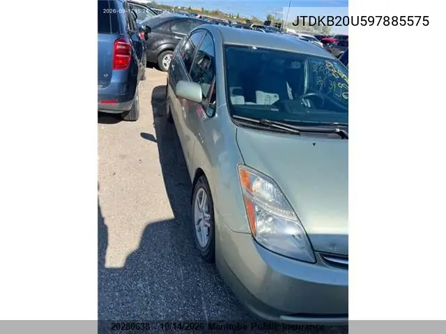 TOYOTA PRIUS 2009, VIN JTDKB20U597885575