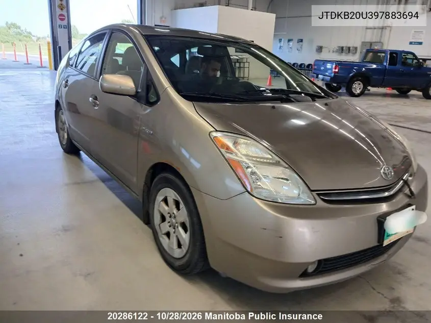 TOYOTA PRIUS 2009, VIN JTDKB20U397883694
