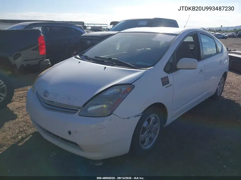 2009 TOYOTA PRIUS VIN JTDKB20U993487230 — фото 2