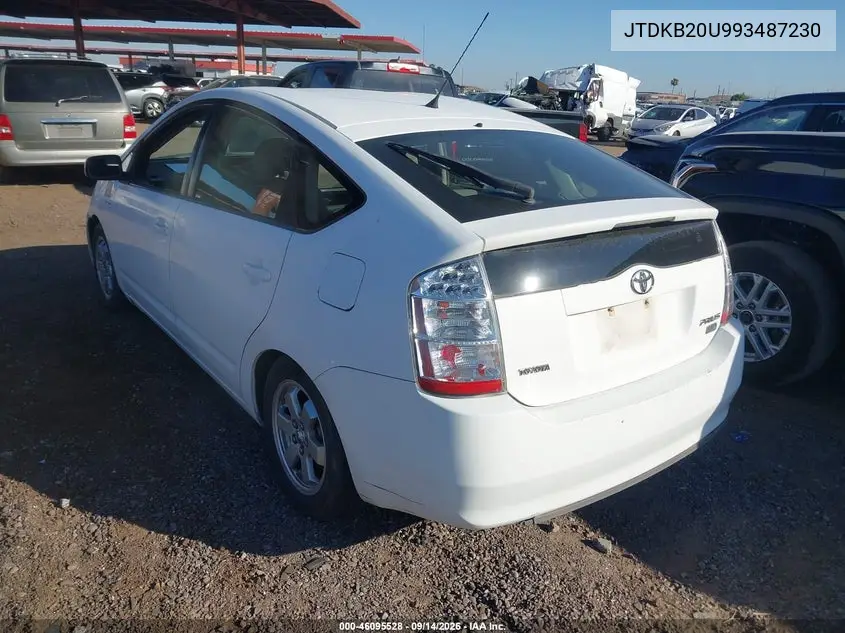 2009 TOYOTA PRIUS VIN JTDKB20U993487230 — фото 3