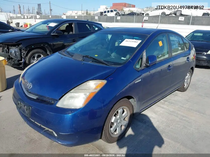 2009 TOYOTA PRIUS VIN JTDKB20U497849862 — фото 2