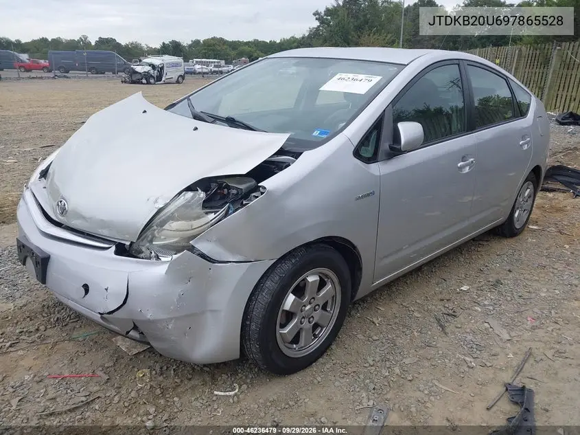 2009 TOYOTA PRIUS VIN JTDKB20U697865528 — фото 2