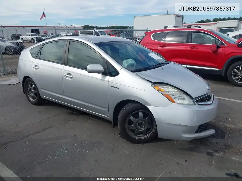 TOYOTA PRIUS 2009, VIN JTDKB20U897857317