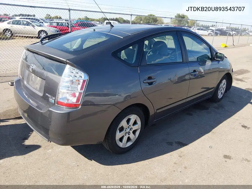 2009 TOYOTA PRIUS VIN JTDKB20U893543707 — фото 4