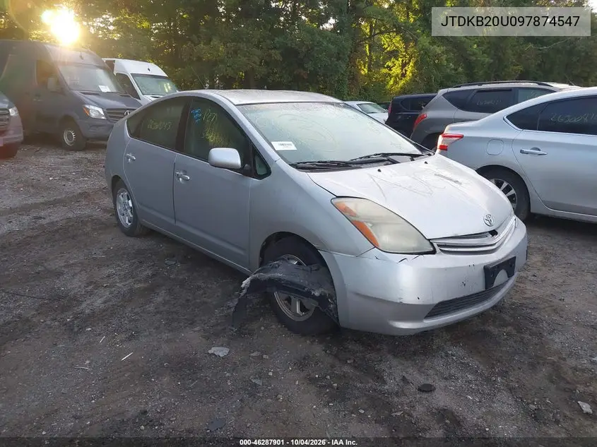 TOYOTA PRIUS 2009, VIN JTDKB20U097874547