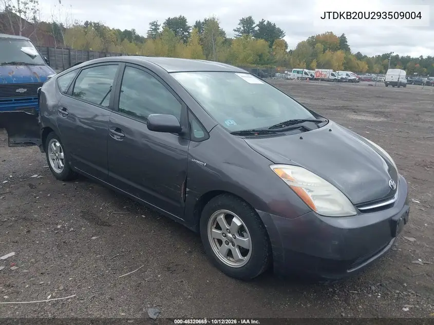 TOYOTA PRIUS 2009, VIN JTDKB20U293509004