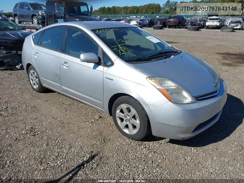 TOYOTA PRIUS 2009, VIN JTDKB20U797843148