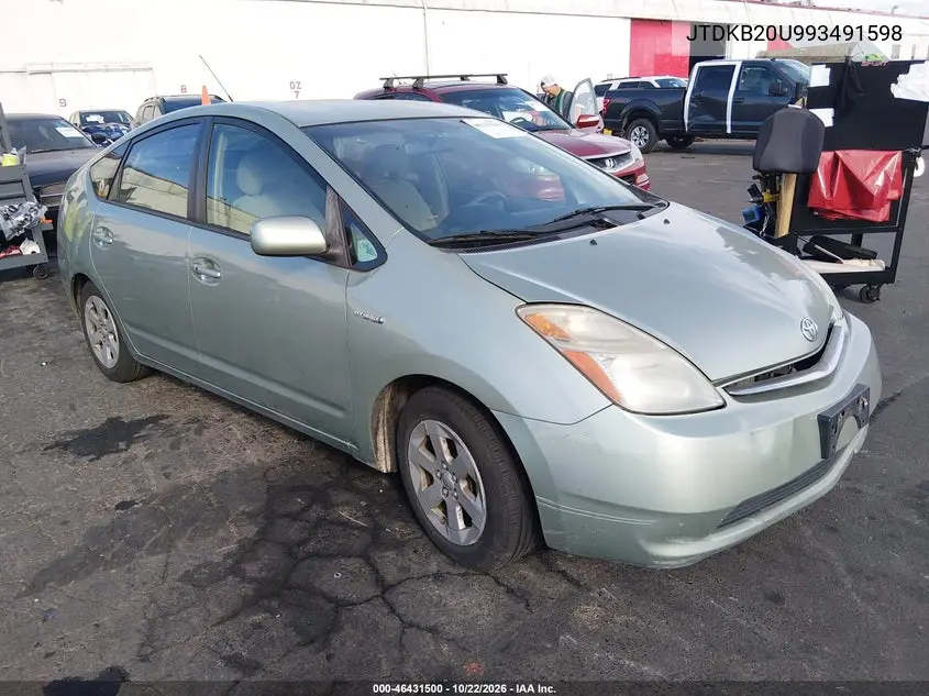 TOYOTA PRIUS 2009, VIN JTDKB20U993491598