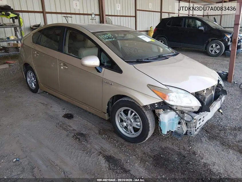 TOYOTA PRIUS 2010, VIN JTDKN3DU7A0083436
